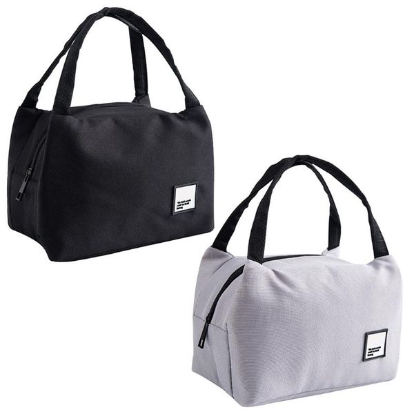 

mats & pads water-resistant tote bag leak-proof thermal lunch organizer black/gray reusable for outdoor picnic school work m6ce