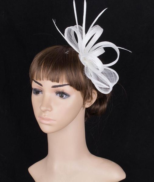 

sinamay fascinator headwear wedding bridal party show hair accessories millinery cocktail hat multiple color myq069