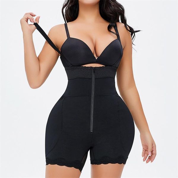 

women's shapers bulifter shapewear full body shaper underwear fake buttocks lingerie hip pads enhancer shapwear brief straps slimmer wa, Black;white