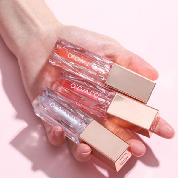 

lip gloss waterproof transparent crystal berry lipstick long lasting glaze cup non-stick moisturizing glass m m9j9