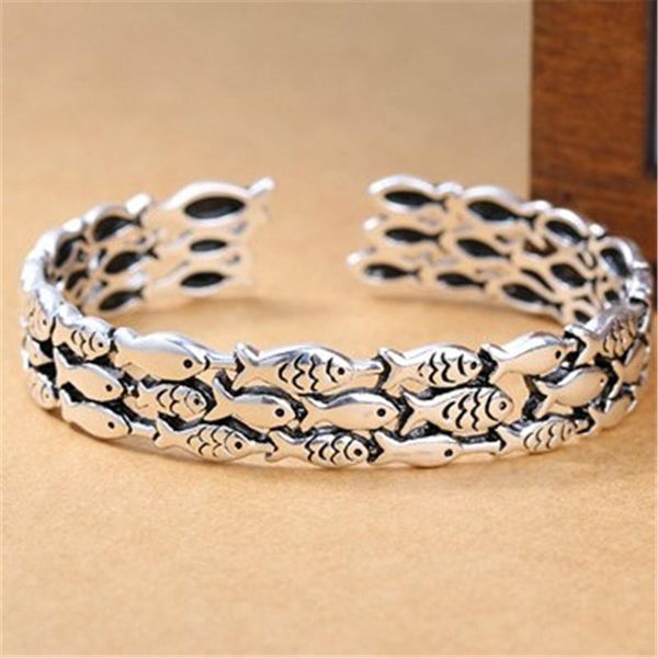 

miuoxion retro school of fish bracelet personality creative fashion jewelry for women feature namour charm gift all seasons bangle, Black