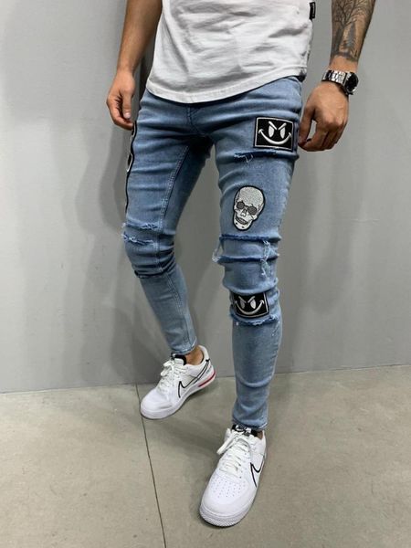 

men's jeans premium blue sticker woven - 5609