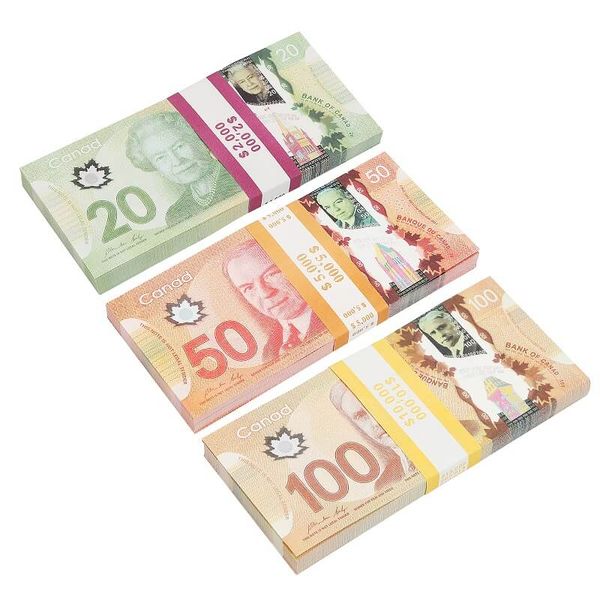 

wholesale prop money canadian dollar cad banknotes paper play money movie props