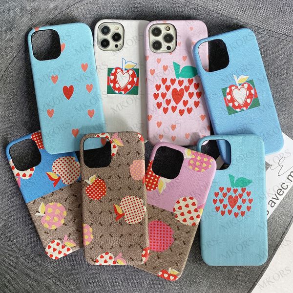 Luxury Gi Love Love Heart Phone Case для iPhone 13 13Pro 12 Mini 12Pro 11 Pro X XS MAX XR 8 7 6 6S PLUS PLUS Back Fashion Print Case Top Designer Cover