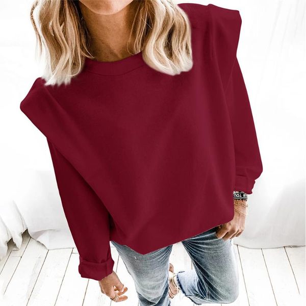 

women's hoodies & sweatshirts 2021 women hooded shirt solid color for female ladies casual long sleeve loose climbing streetwear, Black