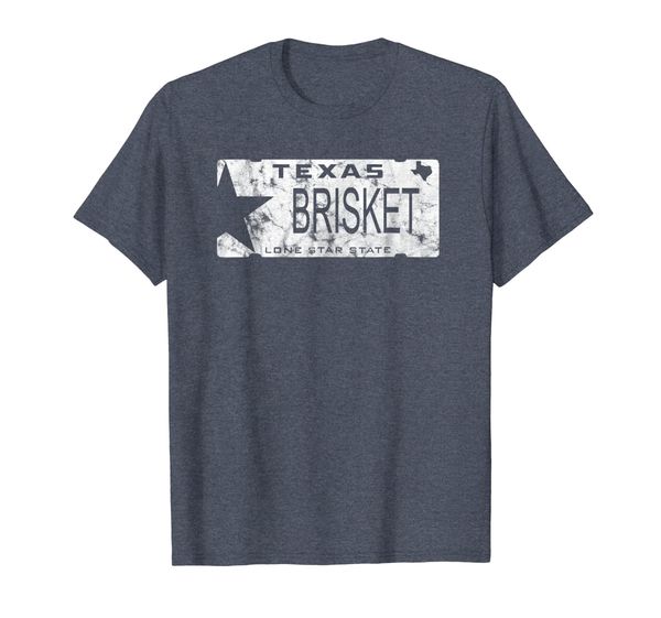 

state of texas brisket license plate bbq pitmaster tshirt, White;black