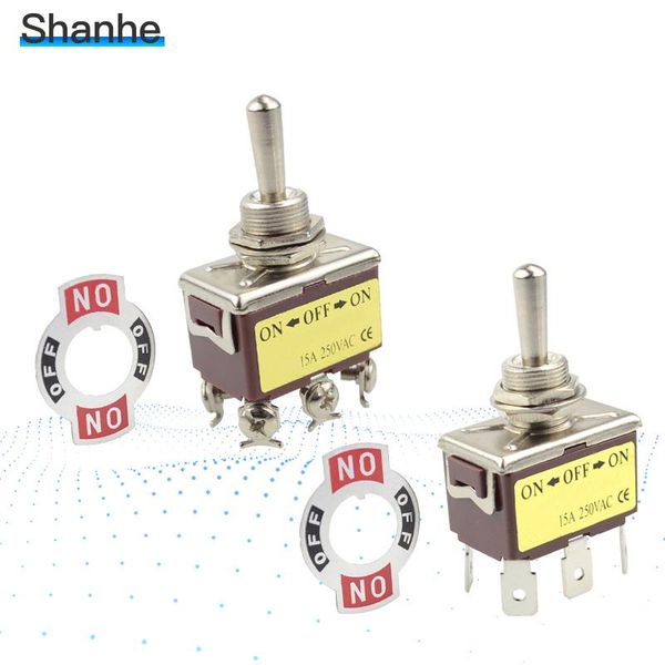 

smart home control 3 positions 6pin self-reset momentary toggle switch (on) off 15a 250vac 12mm