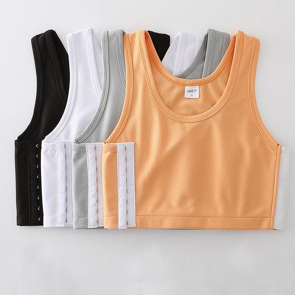 

women's shapers plus size chest binder trans tomboy breathable short corset les lesbian ftm shaper bustier tank cosplay sports underwe, Black;white