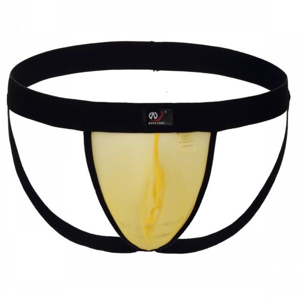 

men's underwear wj men's mesh hip double t-string 2003sd, Black;white