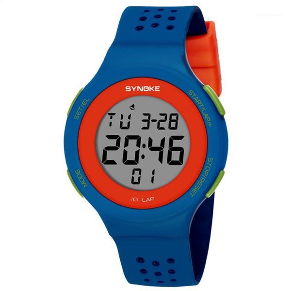 

men women sports led digital watch military watches wristwatch 50m waterproof electronics fabala wristwatches luminous outdoor, Slivery;brown