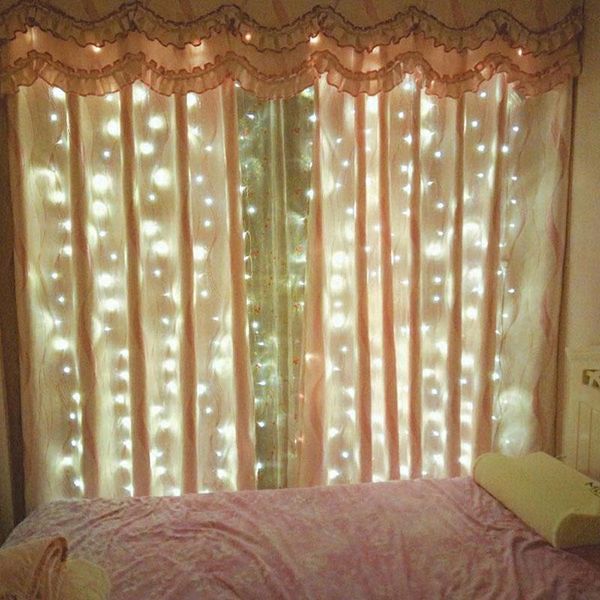 

3m icicle garland led curtain lights on window string festoon christmas decorations for home room holiday lighting strings