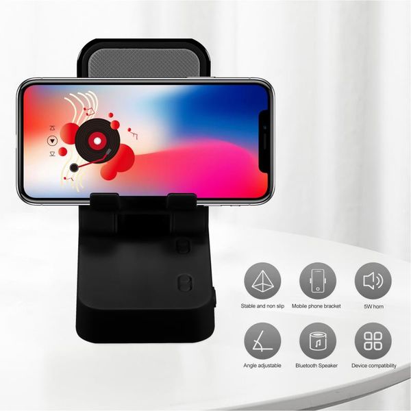 

cell phone mounts & holders speaker holder 2 in 1 deskwireless with bracket design 1200mah anti-slip adjustable