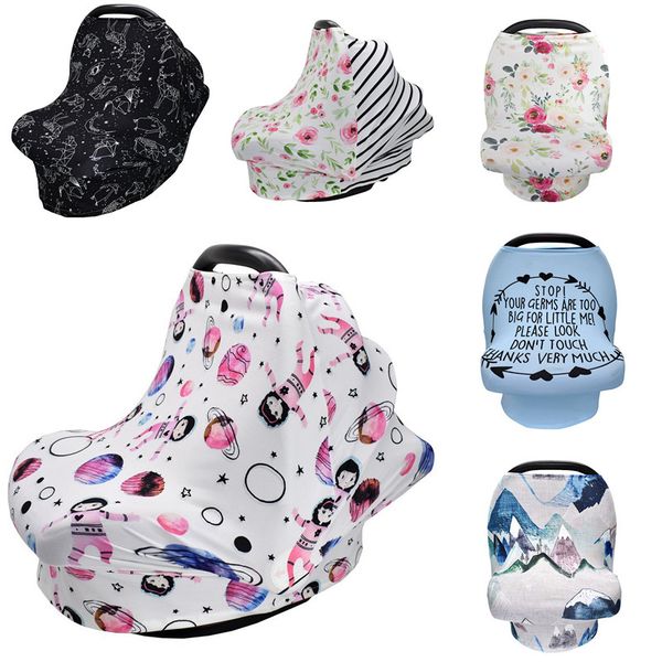 

baby nurse cover safety seat scarf canopy trolley blanket ins floral stretchy breastfeed stripe car privacy