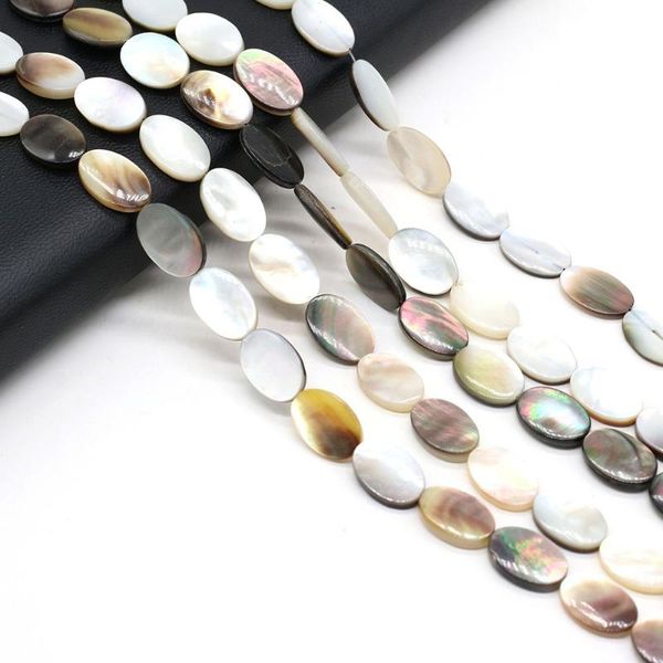 

other natural freshwater shell beaded black oval bead jewelry for making necklace bracelet size 12mm 10mm