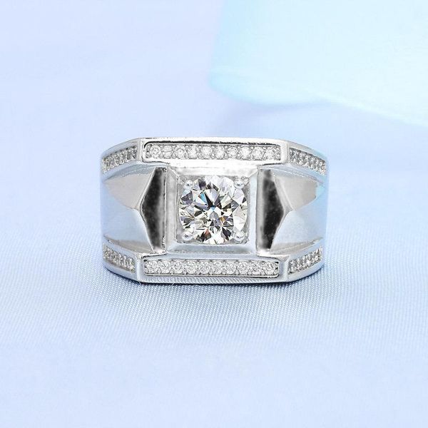 

wedding rings mozanstone business boss domineering ring for men male fashion jewelry accessories luxary unique wholesale lots bulk, Slivery;golden