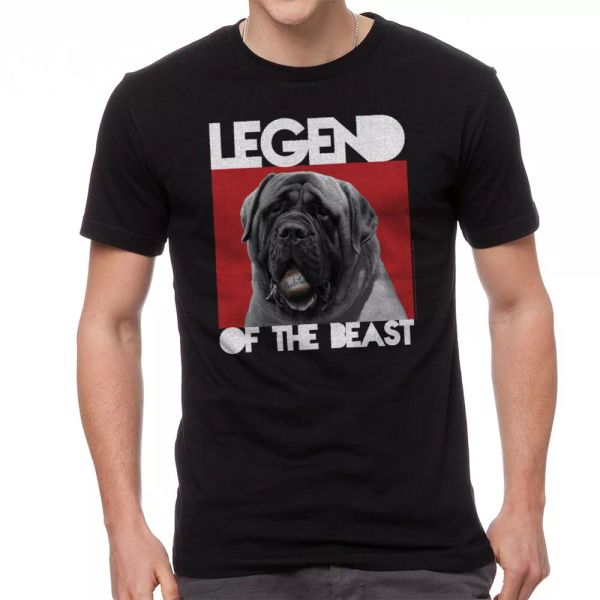 

the sandlot legend of the beast men's black t-shirt, White;black