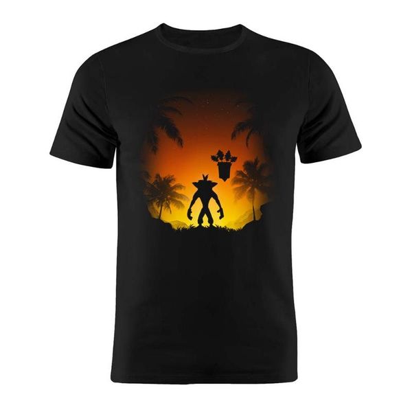 

men's t-shirts t shirt watercolor crash bandicoot funny childhood memory nostalgia artwork drawing printed tee, White;black