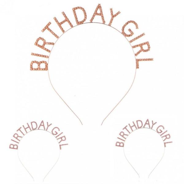 

hair accessories 2021 birthday crown shiny letters headband rhinestone girls multicolor hoop party decorations, Slivery;white
