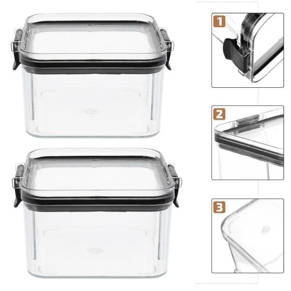 

storage bottles & jars 2pcs kitchen jar empty container useful square
