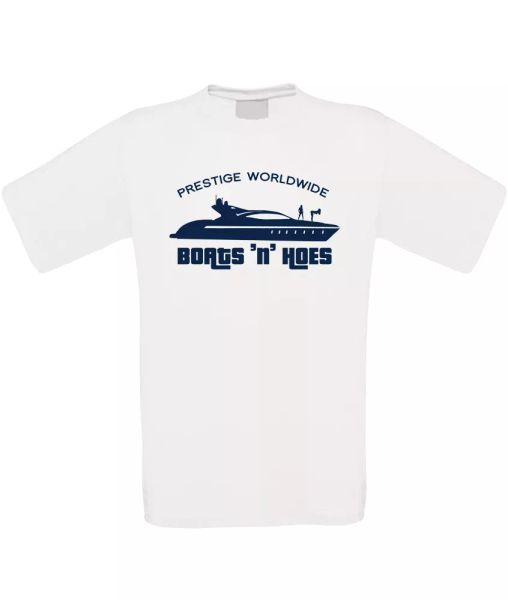 

boats n hoes mens t-shirt - funny step brother present gift movie, White;black