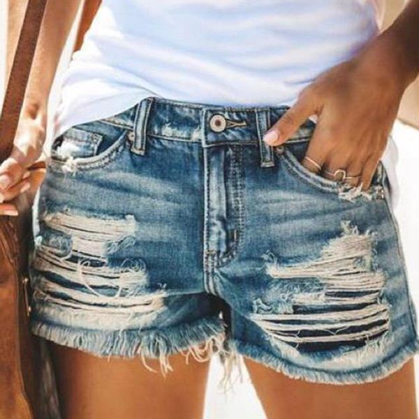 

women's shorts womens pocket jean short high waist lady denim female hole bottom casual slim tassel button jeans 2021, White;black