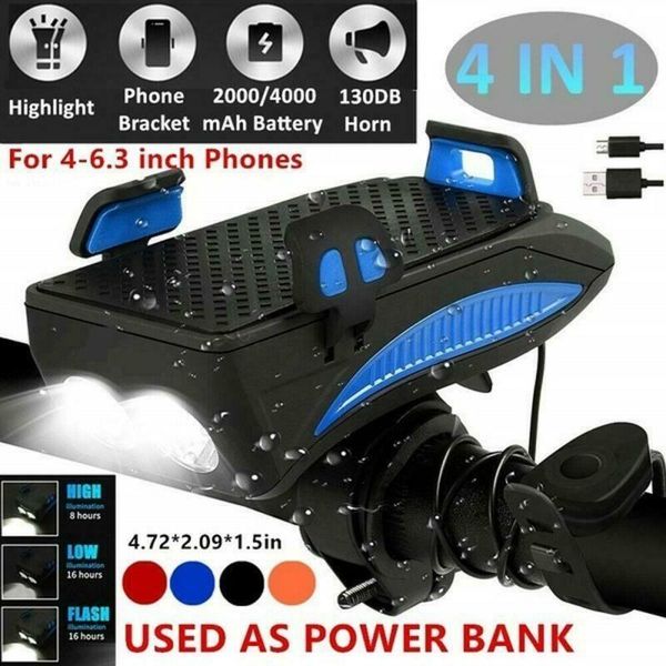

cell phone mounts & holders bicycle holder accessory bracket for 11 power bank 2000ma led light riding bike front speaker usb