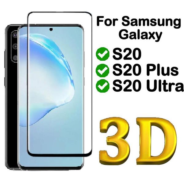 

cell phone screen protectors 3d full cover tempered glas for galaxy s20 ultra plus 20ultra film skin glass protector