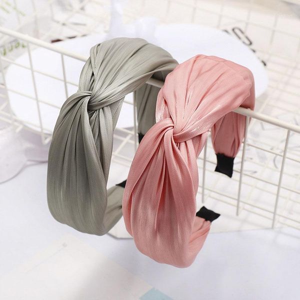 

vintage summer silk twist cross headband knotted hairband hair accessories1
