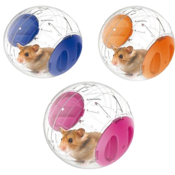 Forniture per piccoli animali 1 pz Home Pet Divertente palla da corsa in plastica Grounder Jogging Criceto Giocattolo per esercizi 12 cm di caduta