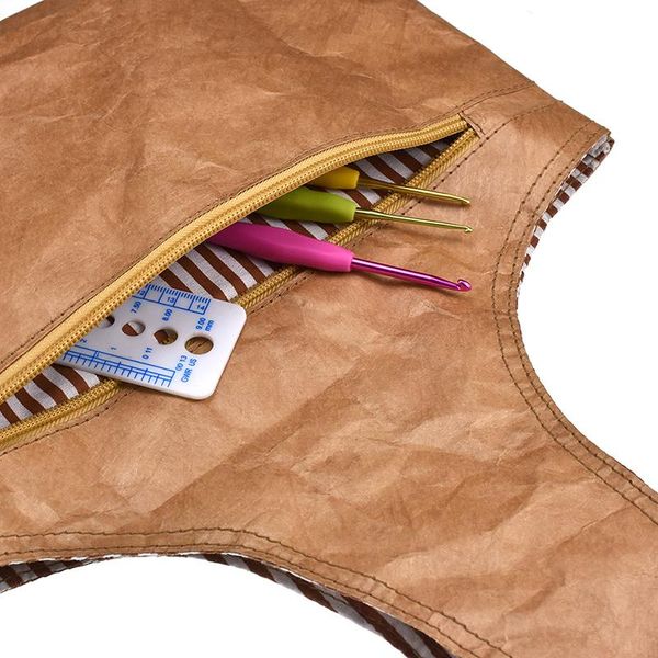 

other arts and crafts portable cute eco-friendly knitting tote bag yarn storage organizer projects waterproof paper for sewing tools