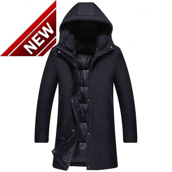 

new windproof winter warm 2019 hood men jacket parkas fashion casual coat, Black