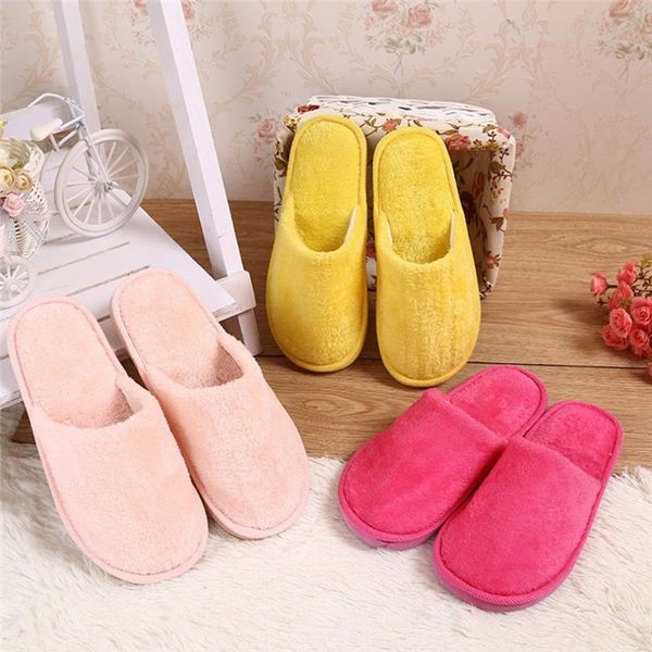 

winter warm home plush soft slippers women indoors plus size floor bedroom shoes cotton fabric flat fluffy kapcie a40, Black