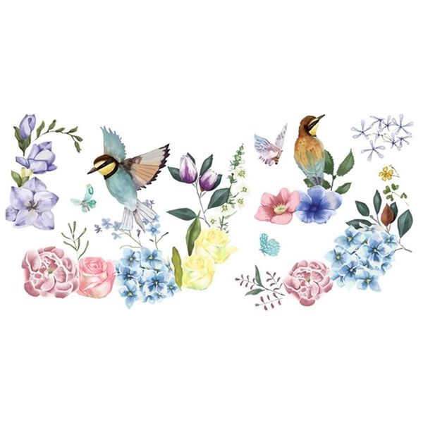 

wall stickers butterfly flower sticker living room bedroom glass window decoration