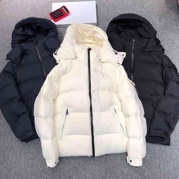 

Men's Hooded et, white duck feather, windproof, thick and warm, winter, 2021, Black