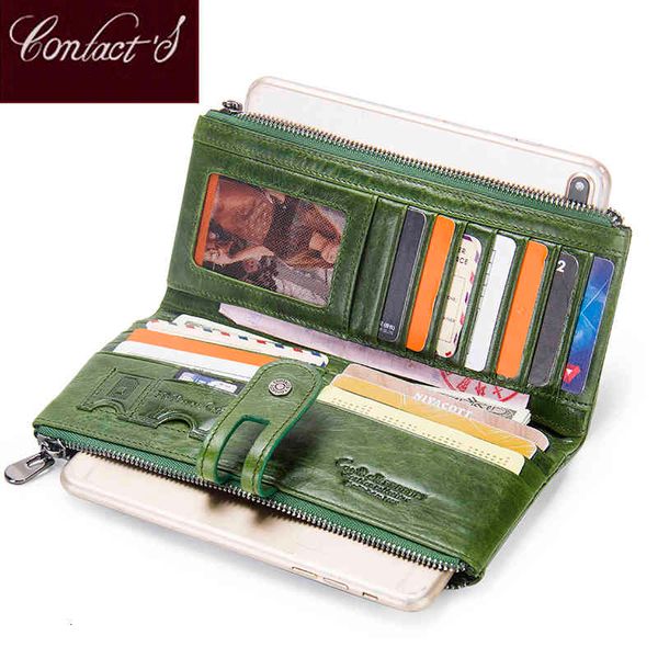 

classic wallets long women genuine leather clutch s brand design hign quality fashion card holder zipper coin purse with phone bags, Red;black