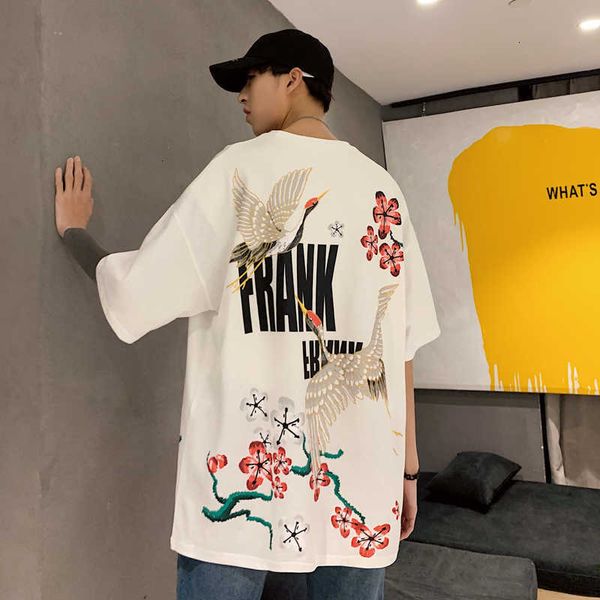 

men's t-shirts t shirt men retra harajuku summer korean fashions funny tshirts printing streetwear plus size ndzy, White;black