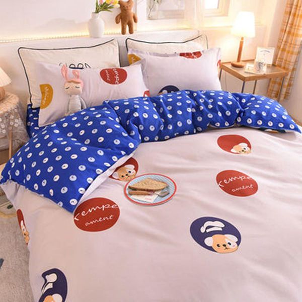 

bedding sets nordic style pink set cover cute bed linens duvet sheets and pillowcases  king size home textile