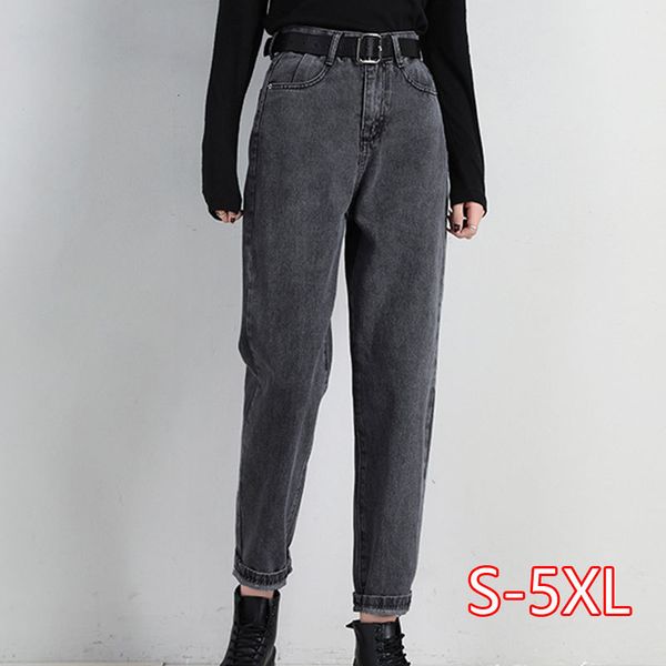 

jeans for spring denials ankle length female big harem black high waist, Blue