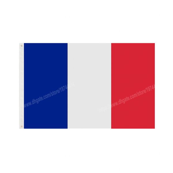 Frankreich-Flagge, nationales Polyester-Banner, 90 x 150 cm, 3 x 5 Fuß, Flaggen auf der ganzen Welt, weltweit im Freien