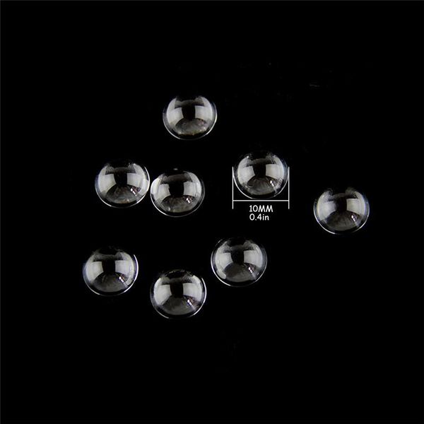 

chandelier crystal 10mm 50pcs clear smooth round transparent flatback glass half ball cabochon for jewelry making supplies