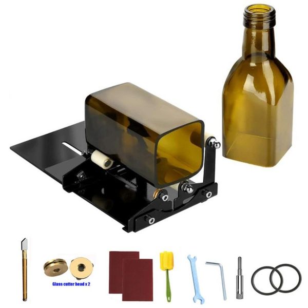 

power tool sets diy glass bottle cutter square round wine beer bottles cutting machine kit