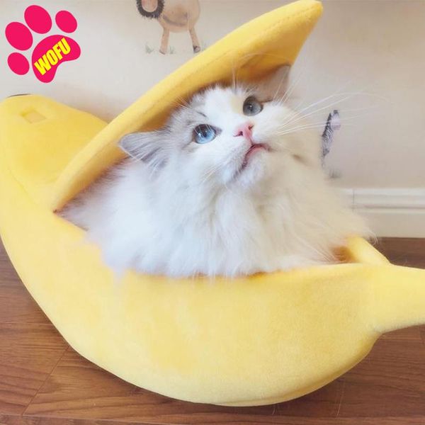 

Banana Pet Dog Cat Home Litter Bed House For Mat Durable Kennel Doggy Puppy Cushion Supplies Basket Warm Portable Beds & Furniture