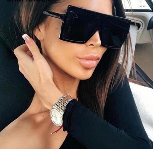 

sunglasses gcv women's oversized box fashion trend personality luxury designer men's glasses sunshade gafas de sol, White;black