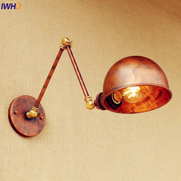 

wall lamp loft style antique retro wandlamp adjsutable swing long arm vintage light fixtures sconce appliques pared