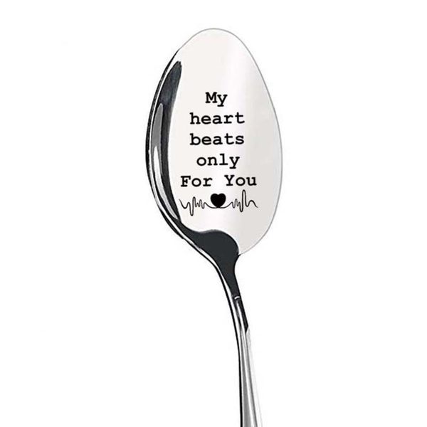 

party favor 2021 valentines day gift anniversary for boyfriend stainless steel spoon