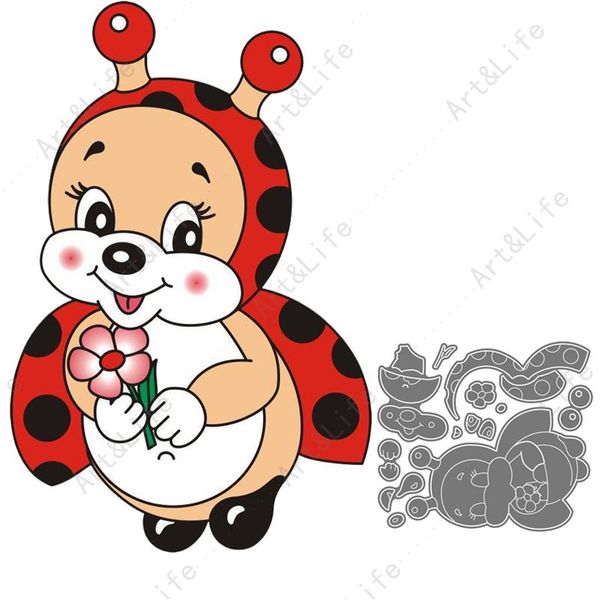 

painting supplies cute ladybird beetle metal cutting dies stencils for making scrapbook papper card birthday embossing cut die