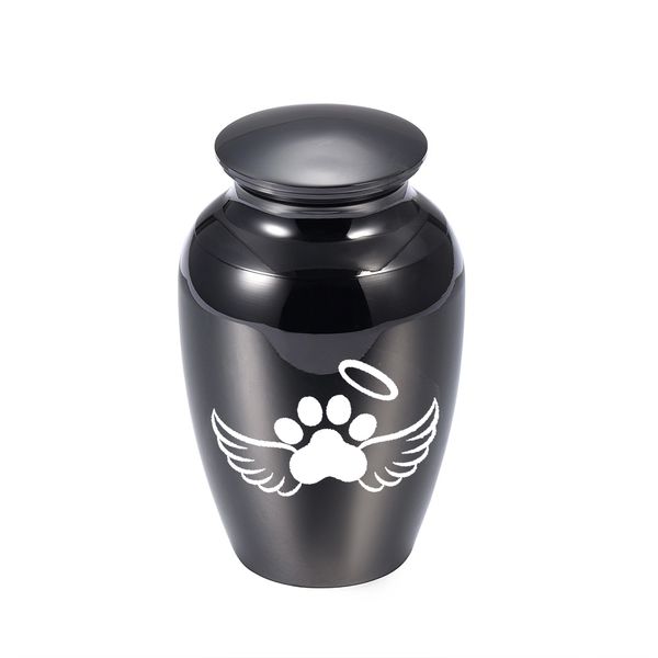 

cremation pendant urn for pet ash mini keepsake jar aluminum alloy memorial urns for dogs cats ashes holder, Silver