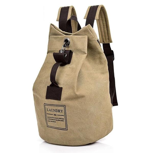 

backpack casual canvas backpacks men's bucket bag school student back pack male travel rucksack vintage lapbusiness daypack