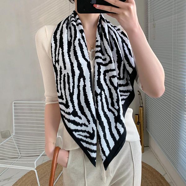 

scarves silk big square scarf female 2021 season four seasons printing decorative headscarf shawl decorate, Blue;gray
