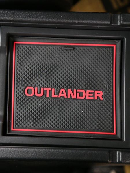 

car organizer for mitsubishi outlander 2021 gate slot pad non-slip cup mats anti slip door groove mat stickers accessories